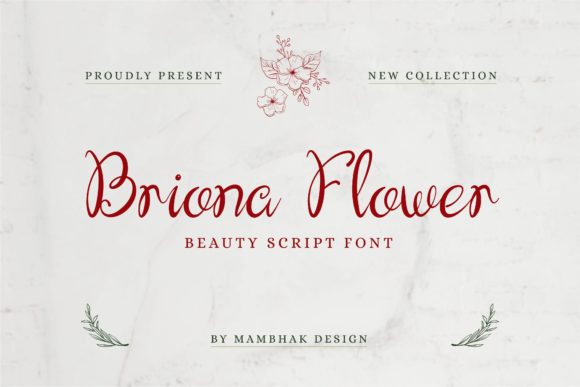 Briona Flower: A Graceful Script Font for Elegant Editorial Design