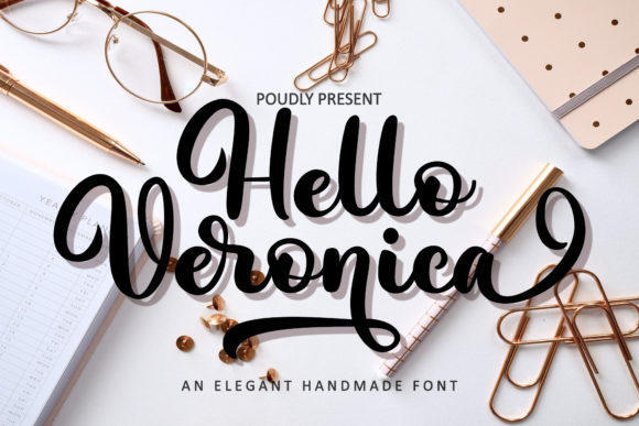 Hello Veronica: A Modern Script Font for Editorial Design