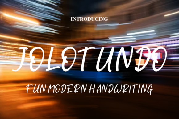 Jolotundo: A Handwritten Display Font for Small Business