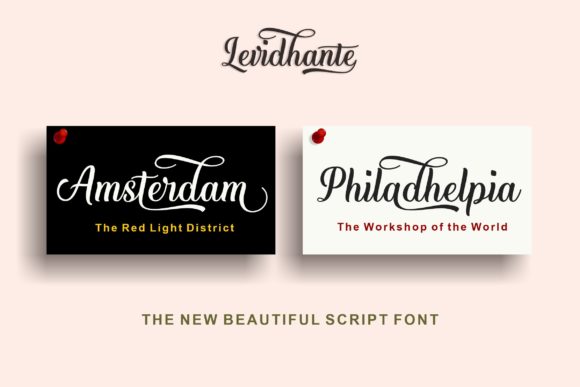 Levidhante: A Romantic Handwritten Font for Makers