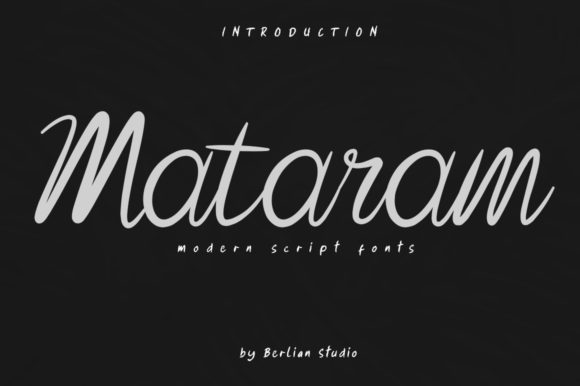 Mataram: A Playful Script Font for Editorial Design