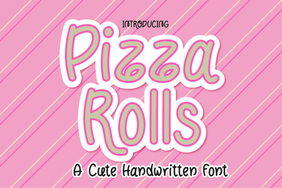 Pizza Rolls: A Quirky Handwritten Font for Crafters and Makers