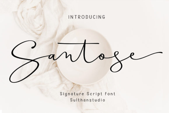 Santose: A Modern Script Font for Editorial Design