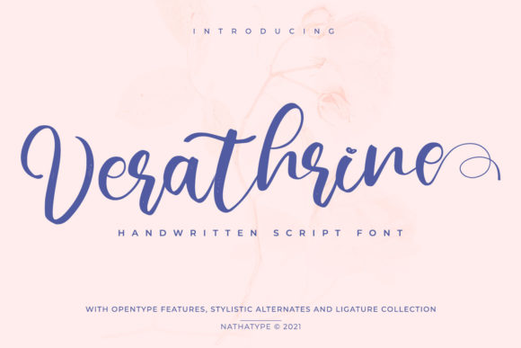 Verathrine: A Stylish Script Font for Elegant Editorial Design